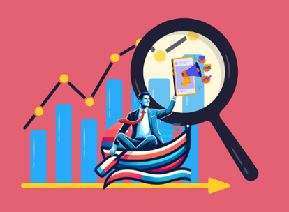 Digital marketing success graph and magnifying glass illustration with text ‘Elevate Your Digital Success with Digiview 360’. Digiview 360 LLC offers SEO, PPC, social media management, and CRO services to boost brand reach, conversions, and measurable results. We provide customized digital marketing strategies that elevate brands by increasing ROI and amplifying their online presence through tailored solutions.